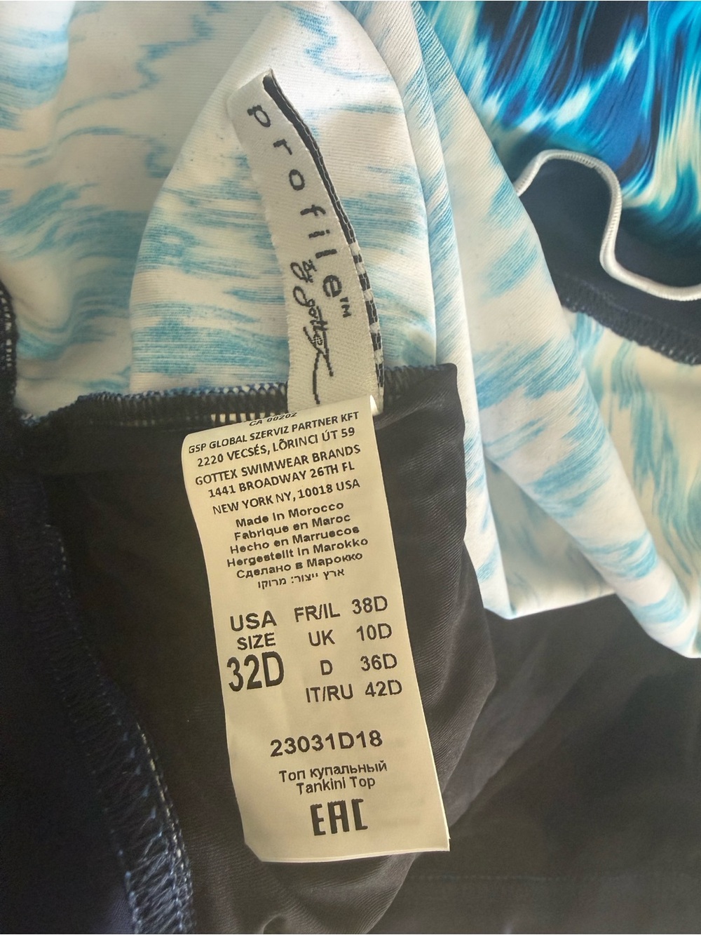 Profile by Gottex Women's Ocean Blues D-Cup Tankini, 32D - Picture 5 of 6